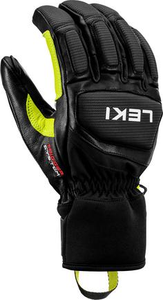 LEKI Griffin Pro 3D Skihandschuhe Herren black-lime-white