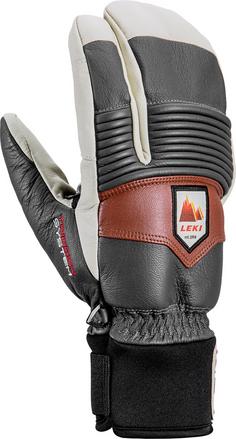 LEKI Patrol 3D Lobster Skihandschuhe Herren graphite-off white-maroon