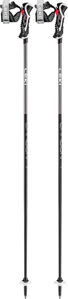 LEKI Carbon 14 3D Skistock black-dark anthracite-bright red