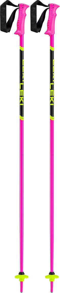 LEKI Racing Kids Skistock neonpink-black-neonyellow