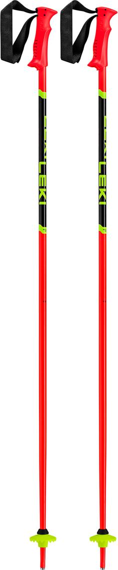 LEKI Racing Kids Skistock bright red-black-neonyellow