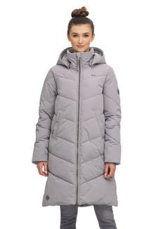 Rückansicht von Ragwear Rebelka Steppmantel Damen light grey