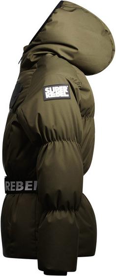 Rückansicht von SuperRebel PUFF Skijacke Kinder army green