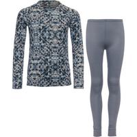 Odlo ACTIVE WARM ECO GRAPHIC W&auml;scheset Kinder - folkstone gray