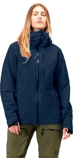 Rückansicht von Norrøna GORE-TEX Lofoten Skijacke Damen indigo night