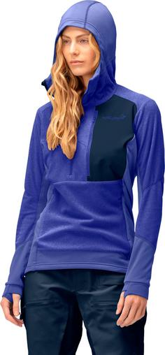 Rückansicht von Norrøna Thermal Pro Kapuzenshirt Damen violet storm-royal blue