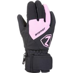 Ziener Skihandschuhe Kinder black-fuchsia pink