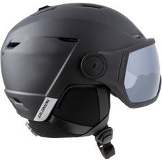 Rückansicht von Salomon PIONEER LT VISOR Skihelm black