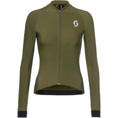 SCOTT RC Pro Warm LS Fahrradtrikot Damen fir green-cloud pink