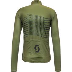 Rückansicht von SCOTT RC Team Warm Graphics LS Fahrradtrikot Herren fir green