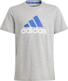 adidas T-Shirt Kinder medium grey heather-white-semi lucid blue