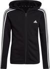adidas 3 STRIPES Sweatjacke M&auml;dchen - black-white