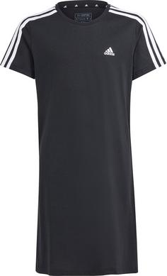 adidas 3 STRIPES Kurzarmkleid Kinder black-white