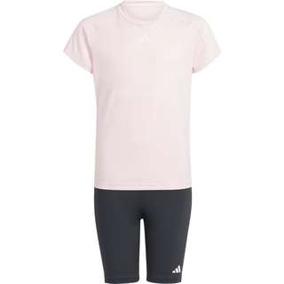adidas TRAIN ESSENTIALS 3S SET Trainingsanzug Kinder clear pink-white