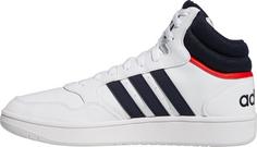 Rückansicht von adidas Hoops 3.0 Sneaker Herren ftwr white-legend ink-vivid red