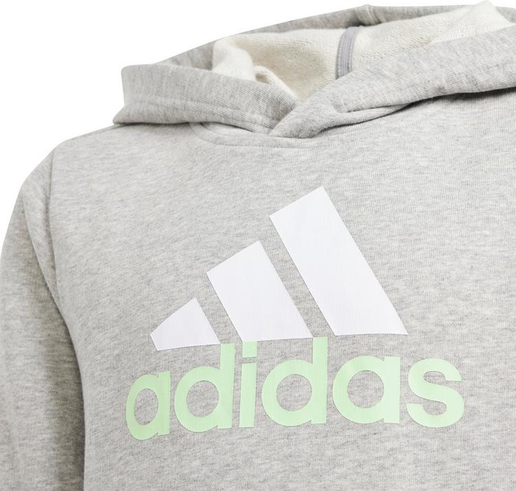 adidas adidas Hoodie Kinder - medium grey heather-white-semi green spark - 0 | SportScheck