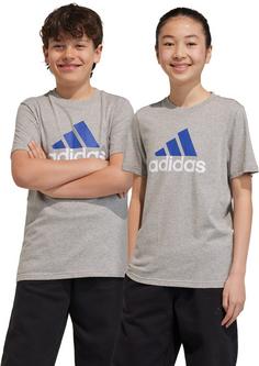 Rückansicht von adidas T-Shirt Kinder medium grey heather-white-semi lucid blue