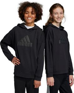 Rückansicht von adidas Hoodie Kinder black-black