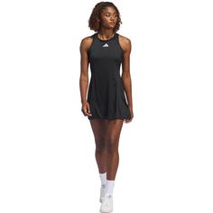 Rückansicht von adidas Club Tenniskleid Damen black