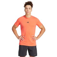 Rückansicht von adidas Designed for Training Workout Funktionsshirt Herren bright red
