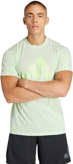Rückansicht von adidas Train Essentials feelready Logo Funktionsshirt Herren semi green spark-green spark