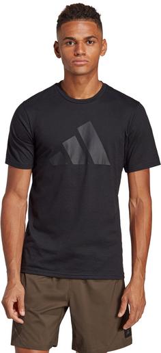 Rückansicht von adidas Train Essentials feelready Logo Funktionsshirt Herren black-black