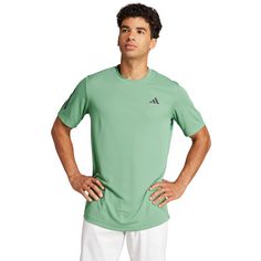 Rückansicht von adidas Club Tennisshirt Herren preloved green