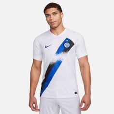 Rückansicht von Nike Inter Mailand 23-24 Auswärts Fußballtrikot Herren white-lyon blue