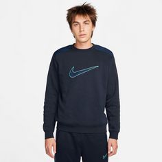 Rückansicht von Nike Sweatshirt Herren dark obsidian-midnight navy