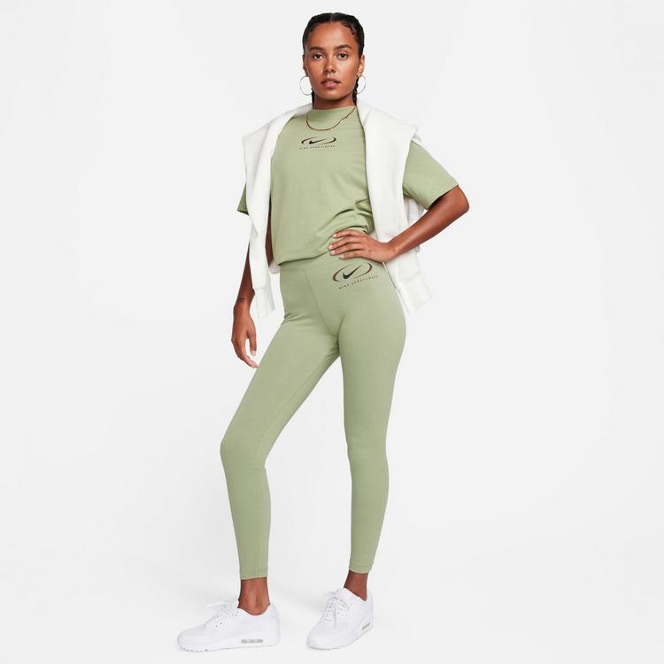 Nike Nike Swoosh Leggings Damen - oil green - 4 | SportScheck