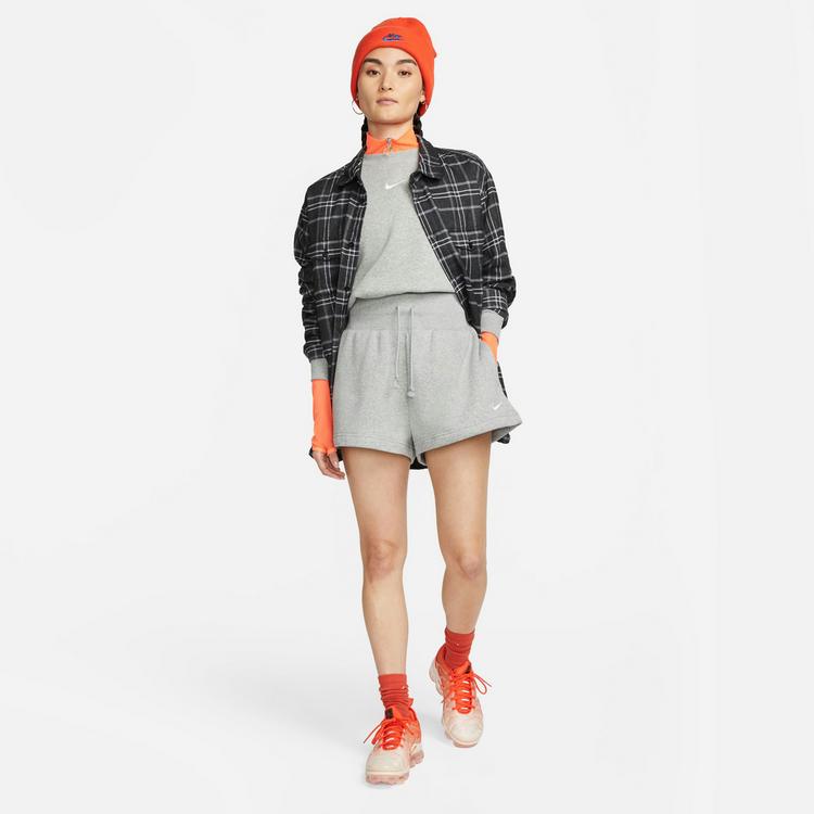 Nike Nike Phoenix Sweatshorts Damen - dk grey heather-sail - 5 | SportScheck