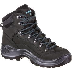 Rückansicht von Lowa GTX RENEGADE MID Wide Wanderschuhe Damen asphalt-turquoise