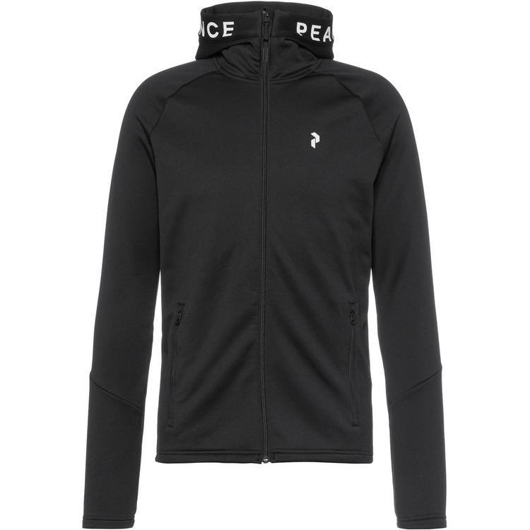 Peak Performance Peak Performance M Rider Mid Zip Hood Funktionsjacke Herren - black-black - 0 | SportScheck