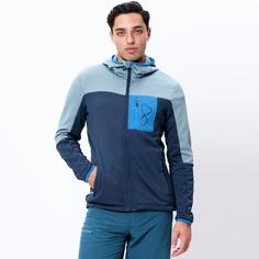 Rückansicht von OCK Fleecejacke Herren smoke blue