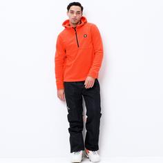 Rückansicht von Maui Wowie Fleecehoodie Herren red orange