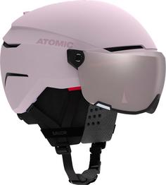 Rückansicht von ATOMIC SAVOR VISOR JR Skihelm Kinder lavender