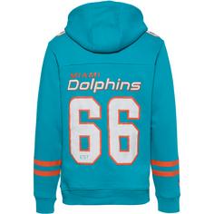 Rückansicht von Fanatics NFL Miami Dolphins Hoodie Herren new aqua-dark orange