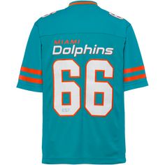 Rückansicht von Fanatics NFL Miami Dolphins American Football Trikot Herren new aqua-dark orange-new aqua-new aqua-dark orange