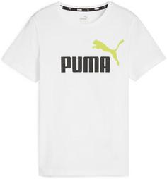 PUMA ESSENTIALS T-Shirt Kinder puma white-lime sheen