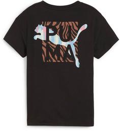 Rückansicht von PUMA ANIMAL REMIX Funktionsshirt Kinder puma black