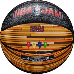Rückansicht von Wilson NBA JAM OUTDOOR Basketball schwarz-silber