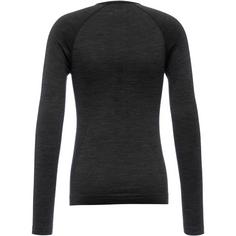 Rückansicht von Falke Wool Tech Langarmshirt Herren black
