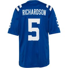 Rückansicht von Nike Anthony Richardson Indianapolis Colts American Football Trikot Herren royal