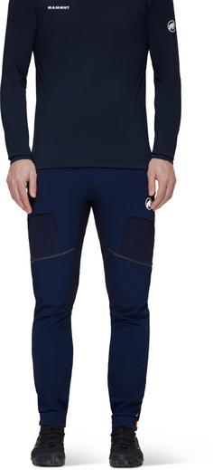 Rückansicht von Mammut Eiger Speed Hybrid Softshellhose Herren night