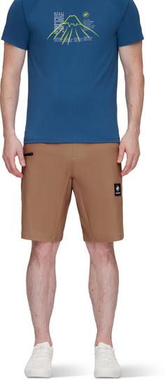 Rückansicht von Mammut Massone Funktionsshorts Herren dark sand