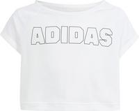 adidas Croptop M&auml;dchen - white-black