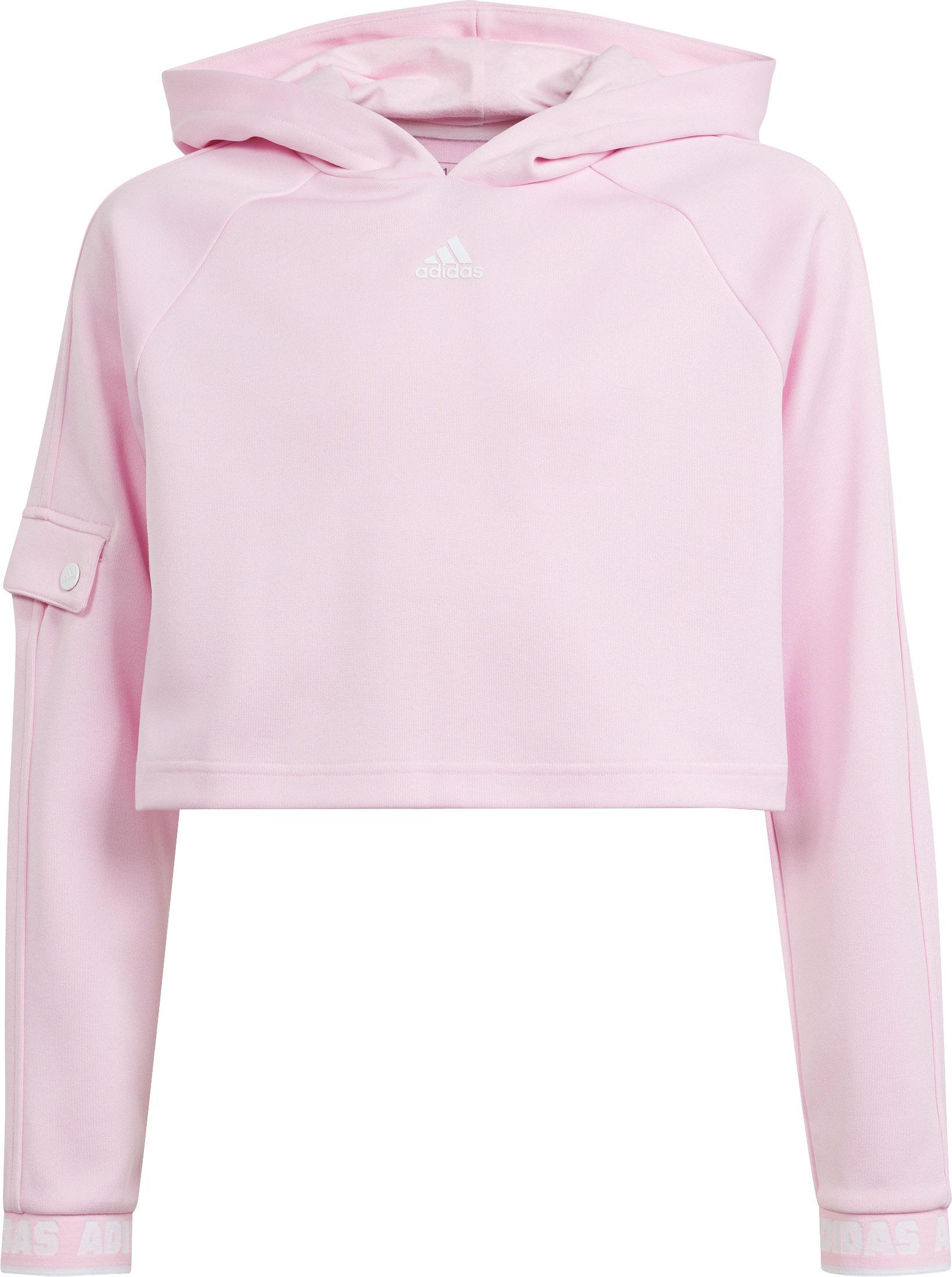 Adidas CROPPED Hoodie Madchen clear pink white im Online Shop von SportScheck kaufen