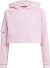 adidas CROPPED Hoodie M&auml;dchen - clear pink-white