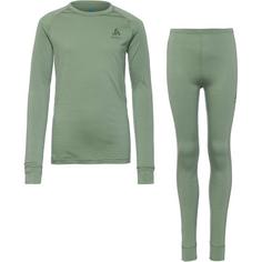 Odlo MERINO 200 Wäscheset Kinder matte green