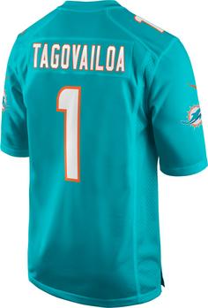 Rückansicht von Nike Miami Dolphins Tua Tagovailoa 1 American Football Trikot Herren turbo green